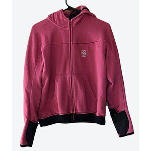 Loki Girl's XXL 11/12 Long Sleeve Full Zip Tech Hoodie Pink Black